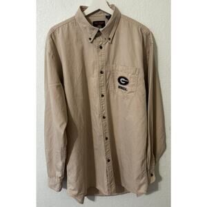 Royce Apparel‎ Three Square Georgia Bulldogs Men's Button Down Shirt Tan 2XL
